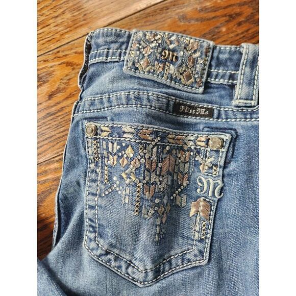 Miss Me blingy pocket  signature ankle skinny jeans sz 28x27 - Picture 2 of 6